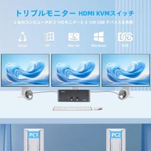 Bytecc KVM スイッチ 3 モニター、...の詳細画像3