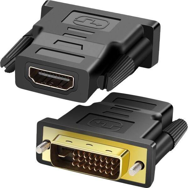 PASOWHDMI DVI-D 双方向伝送 変換アダプタ HDMIオス- DVI (24+1) メス...