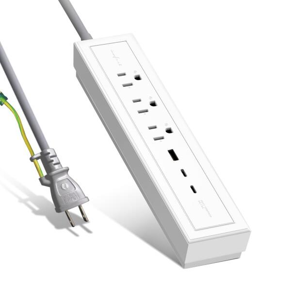 Innfact 急速充電 電源タップ (6-in-1, 73W) 延長コード 2m｜3AC口＋USB...