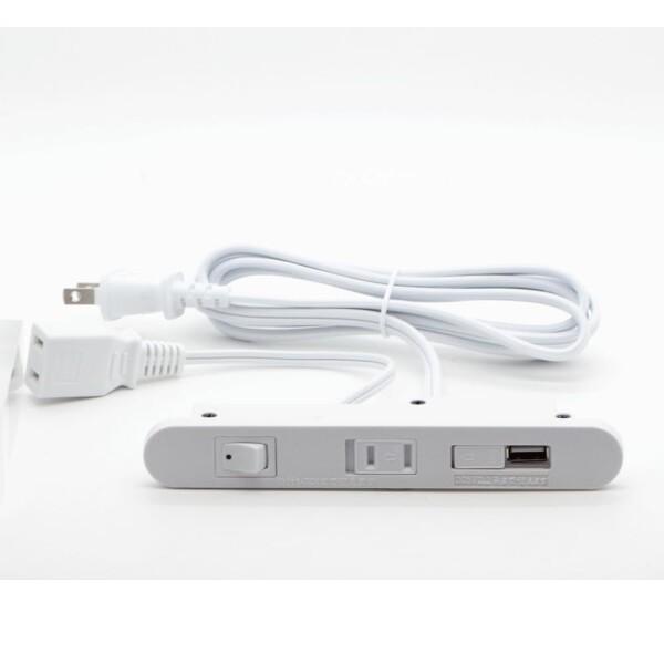 SOFOC ベッドサイド埋め込み式電源タップ LEDライト用メスコネクタ付き USB-Aポート デュ...