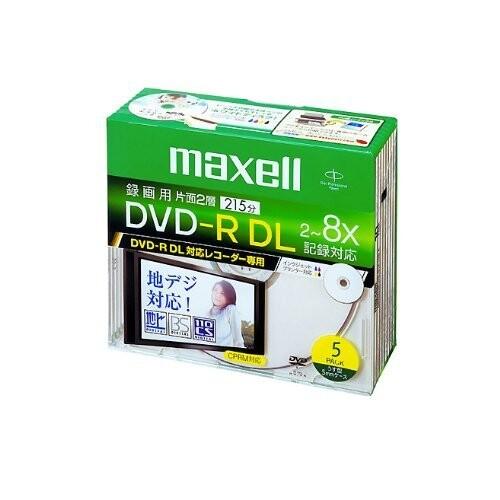日立マクセル 録画用DVD-R DL 5枚 8倍速 プリンタブル (DRD215PWB.S1P5S ...