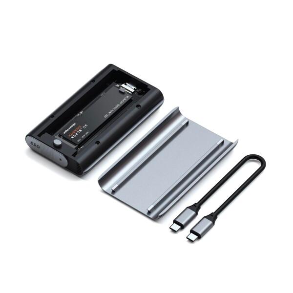SATECHI USB4 NVMe SSD Pro エンクロージャー、40Gbps、アルミ＆ポリカー...