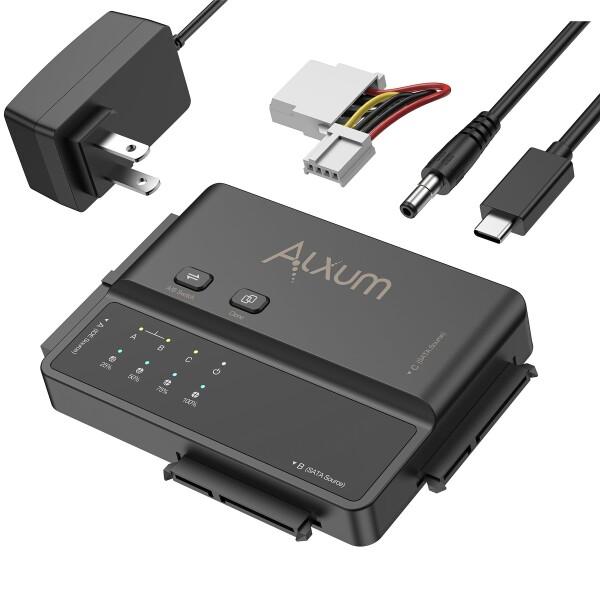 Alxum 3-in-1 SATAとIDE HDD/SSD 両対応 クローン スタンド Type-C...