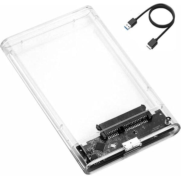 透明な 2.5インチ HDD/SSDケース USB 3.0接続 SATA対応 HDD/SSD 外付け...