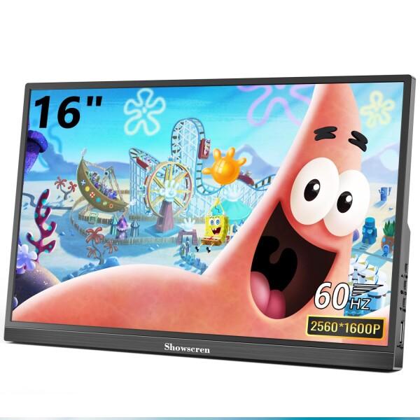 16インチ ポータブルモニター 2K QHD 2560X1600P 60Hz 100%sRGB スピ...