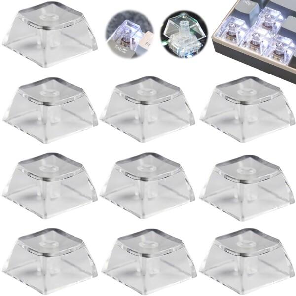 透明 PC キーキャップ 10個セット メカニカルキーボードキーキャップ XDAキーキャップ 光透過...