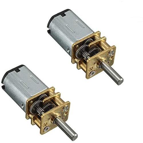 WINGONEER 2個DC 9V 105RPM 3mmシャフトミニメタルギアホイールギアモーターG...