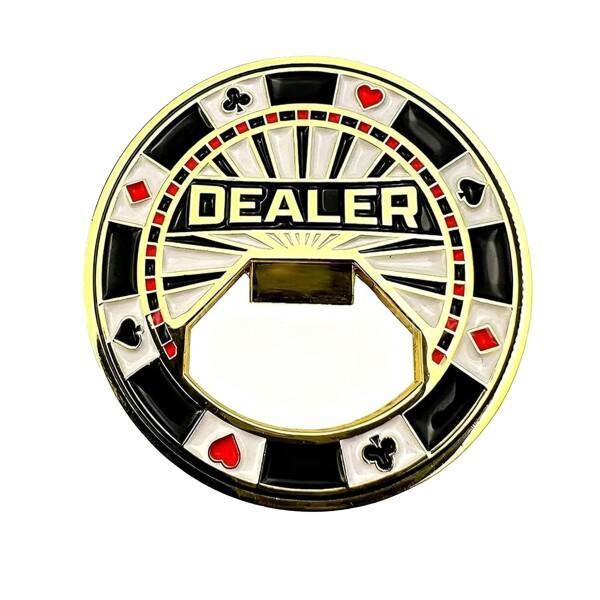 ポーカー ディーラー ボタン メタル製 DEALER チップ ゲーム テキサスホールデム トランプ ...
