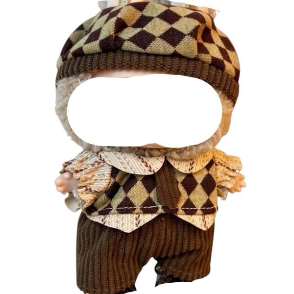 AXLUCE ラブブ 服 帽子 ぬいぐるみ 服 (F)