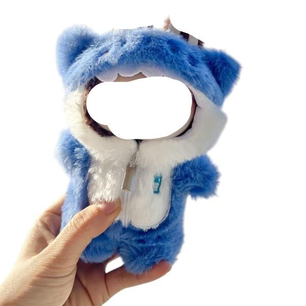 AXLUCE ラブブ 服 着ぐるみ ぬいぐるみ 服 (ブルーサメ)