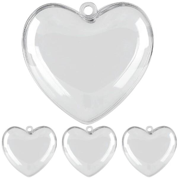 BESTOYARD プラスチックボール ハート型 カプセル オーナメント 透明 中空ボール 直径12...