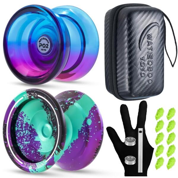 WATIEOBOO Yoyo 2点セット P02 デュアルカラーヨ ーヨーとカモフラージュメタルヨー...