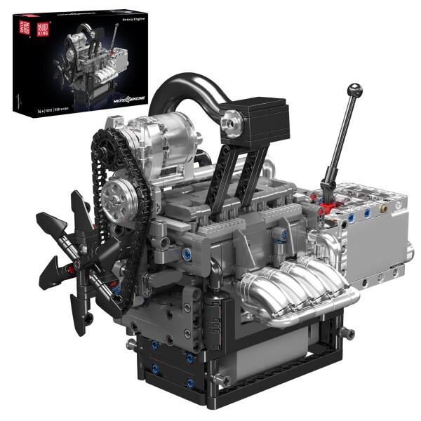 Mould King 10212 ロータリーエンジンモデル 組み立てキット 電動接続デモンストレーシ...