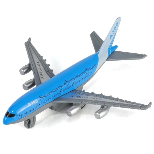 QIYUMOKE 1/400 A380 飛行機おもちゃ プルバック機能付き 男の子向け 飛行機モデル...