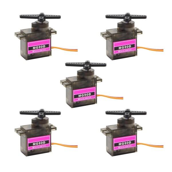 HiRCgo 5個MG90D デジタルサーボ フルメタルギア仕様 マイクロサイズ（SG90 / MG...