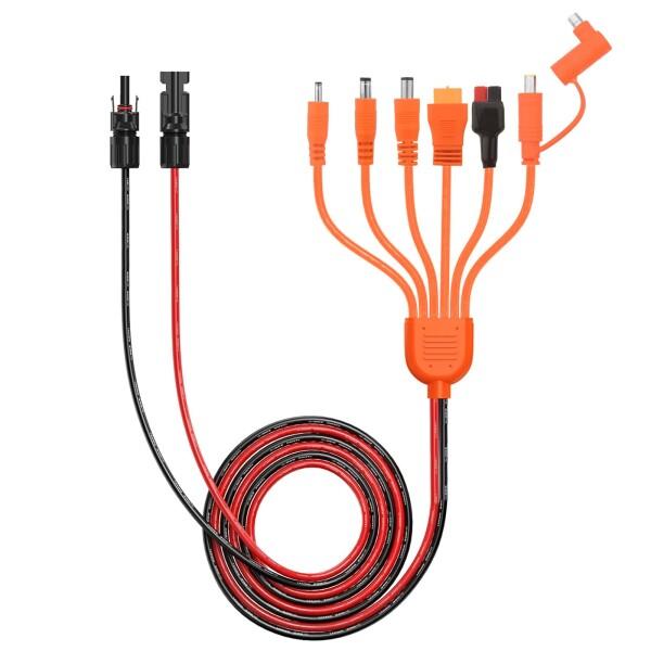 Leehitech 1M 7 in 1 ソーラー充電ケーブル 16AWG 太陽光充電変換ケーブル 1...