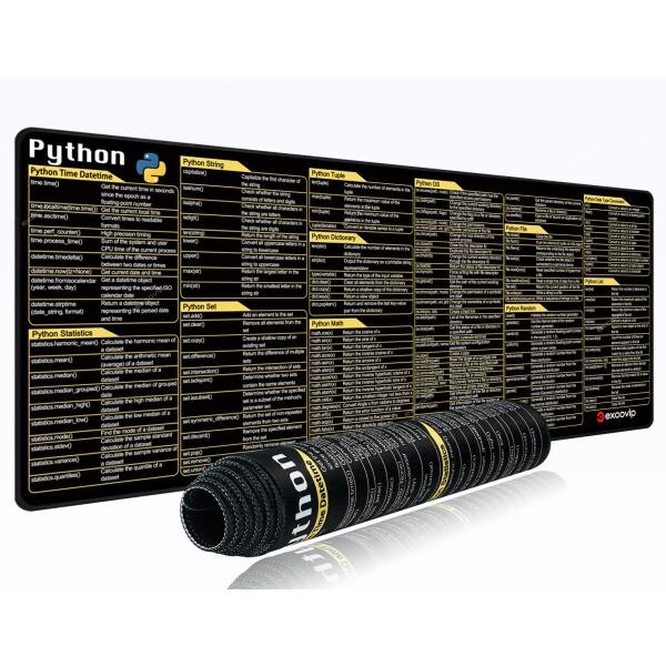 excovip Python ショートカットキー マウスパッド 大型 80x30x0.2 cm 滑り...