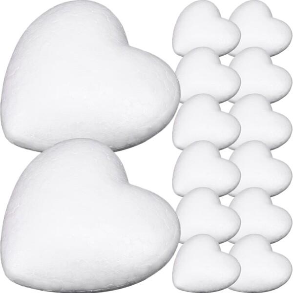 FOMIYES 50個 クラフト フォーム ハート ハート シェイプ 発泡スチロール ハート フォー...