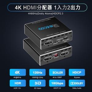 EZCOO HDMI分配器 1入力2出力/2出...の詳細画像1