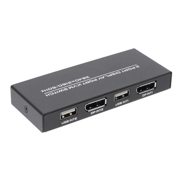 Xsdjasd DisplayPort KVMスイッチ、4K @ 60Hz DP USBスイッチャー...