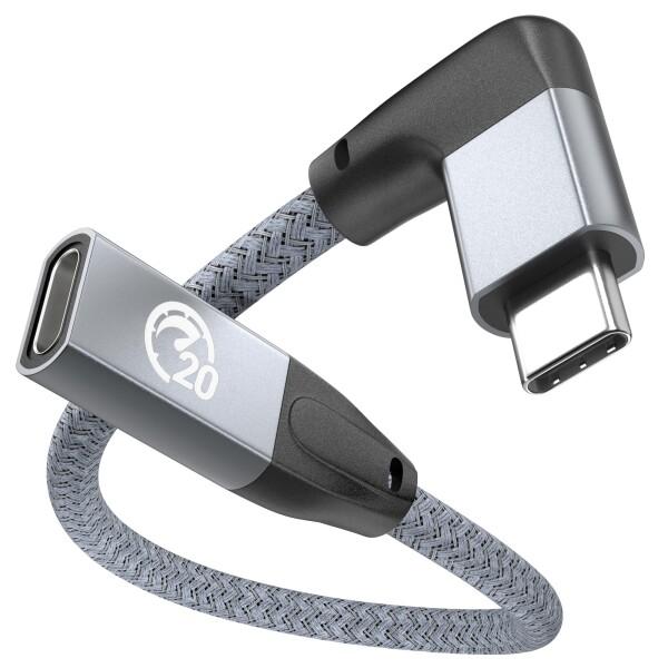 UseBean USB C 延長 0.2m タイプc 延長ケーブル USB Type-C l字 短い...