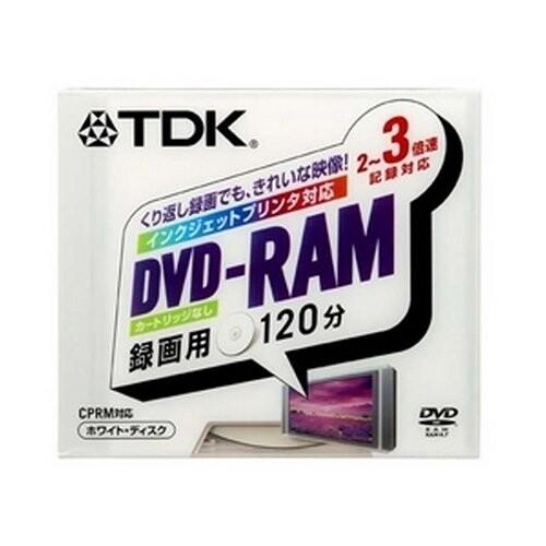 TDK DVD-RAM録画用 3倍速ノンカートリッジ ホワイトプリンタブル DVD-RAM120PW...