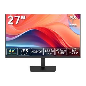 KTC 27インチ 4K UHDゲーミングモニター 3840x2160@60Hz (HDR400対応 IPSパネル ΔE<2 sRGB135% Adobe RGB 107%、DCI-P3