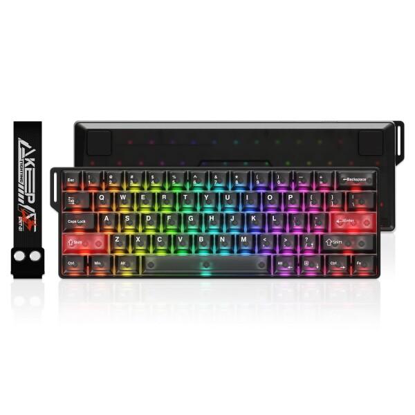 DAREU COOL60 半透明デザイン 0.01mm ラピッドトリガー対応 ゲーミングキーボード ...