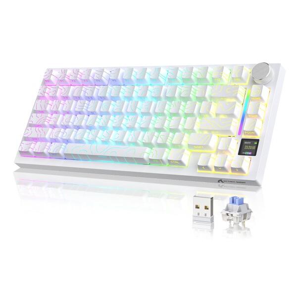 ATTACK SHAKR X820 Ultra ゲーミングキーボード 無線 メカニカキーボード ワイ...