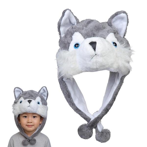 (NazyJnn) ぬいぐるみ帽子 動物 変装 ハロウィン 親子兼用 キッズ 大人 かわいい 耳付き...