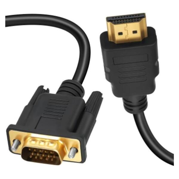 HDMI VGA 変換ケーブル 1m HDMIオス to VGAオス 1080P 60Hz 対応 金...