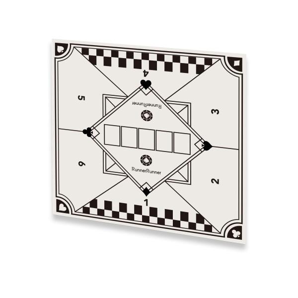 プロ仕様 ポーカーマット, 80x80cm, 8人用, レザー風 テキサスホールデム 撥水防油加工,...