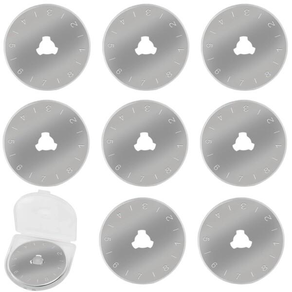 10枚入り ロータリーカッター替刃直径28ｍｍの円形刃 、 シャープ 切れ味と耐久性に優れていま