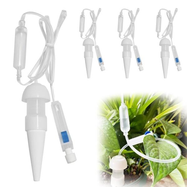 Charming Club 自動水やり 自動水遣り器 陶器 自動給水キャップ 80cm 4個入り 留...