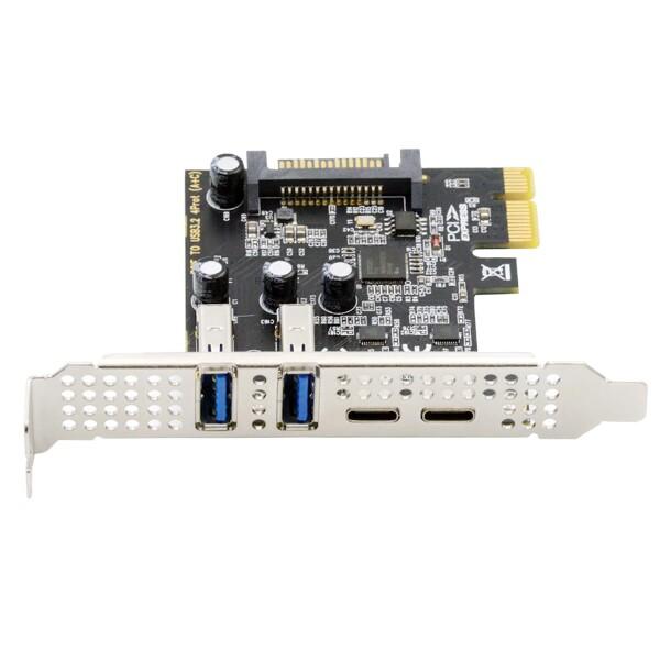 5Gbps USB3.1 Gen1 デュアル Type-A &amp; Type-C USB-C メス - ...