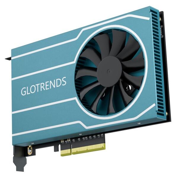 GLOTRENDS PA44 クワッド M.2 NVMe から PCIe 4.0 x8 への変換アダ...