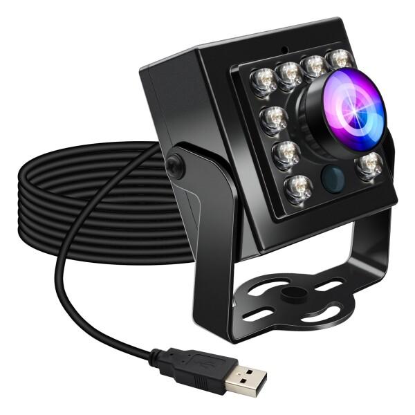 ELP 1080Pデイ&amp;ナイトビジョンUSBフィッシュアイカメラコンピューター用、2MP自動IRカッ...