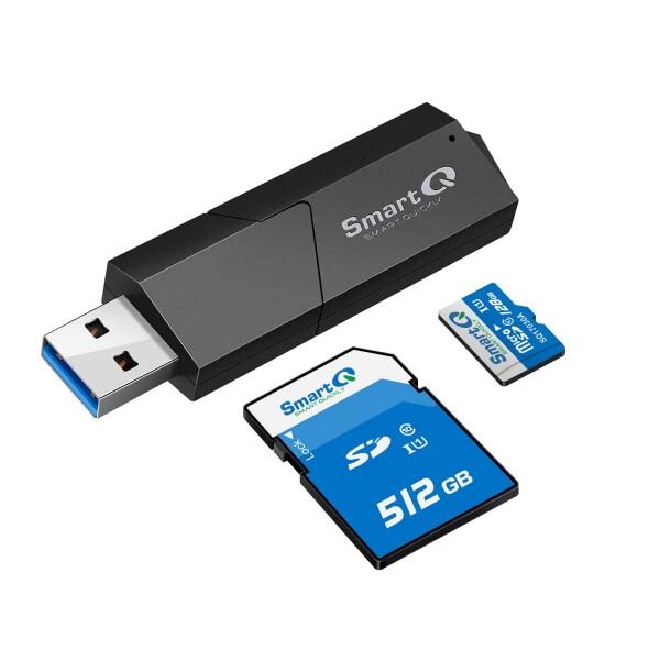 SmartQ(スマートキュー) SDカードリーダー ポータブル USB 3.0 フラッシュメモリーカ...