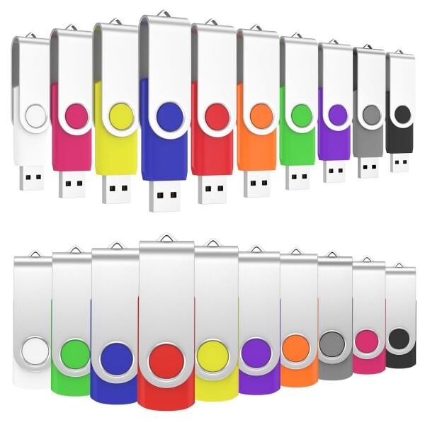 ABLAZE USBメモリ 8GB 20本セット USB2.0 スイベル式 フラッシュドライブ スト...