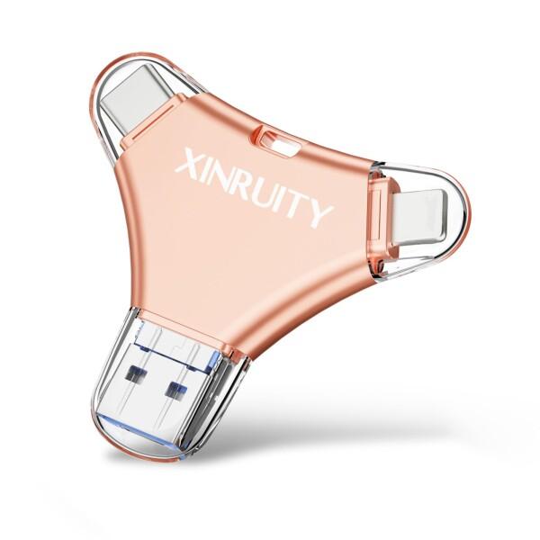 XINRUITY 256GB iphone バックアップ 4 in 1 i 0S/Android/P...