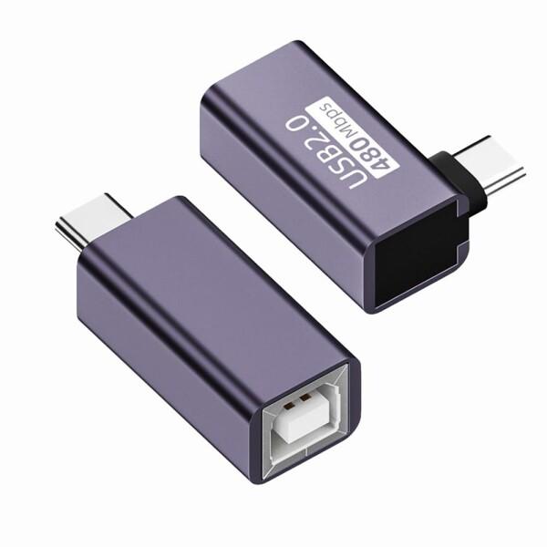 NFHK 2 ピース/ロット USB 2.0 B タイプメス - Type-C オス アングル &amp; ...