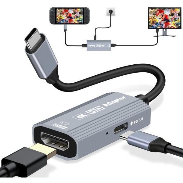 MEEKI Switch 2 TVモード拡張ドック変換アダプタ 4K@60Hz出力対応 &amp; PD 1...