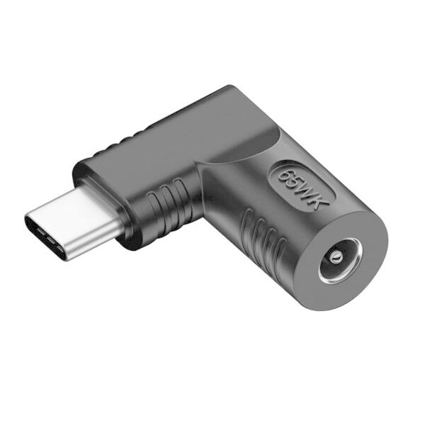CYアダプタDC 20 Vジャック4.0 x 1.7 mm入力USB-C Type-C出力90度直角...