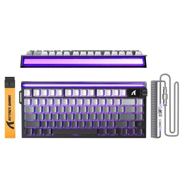 ATTACK SHARK R85HE ゲーミングキーボード 有線 ラピッドトリガー 磁気スイッチ 7...