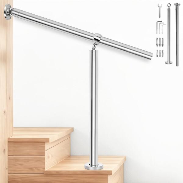 カンビート 手すり 80cm 手摺り 304 ステンレス 室内 屋外 玄関 階段 介護用 高齢者 角...