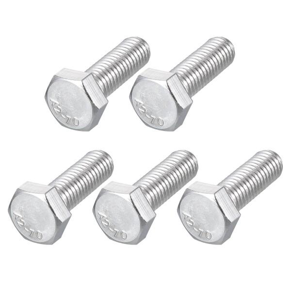 METALLIXITY 六角ボルト (M8-1.25×25mm) 5個セット 304ステンレス鋼 1...