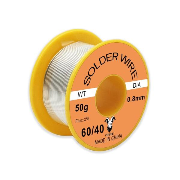 YOWEE 低温ハンダ はんだワイヤリール 低温 低融点 ハンダ線、6040、 0.8mm 極細 5...