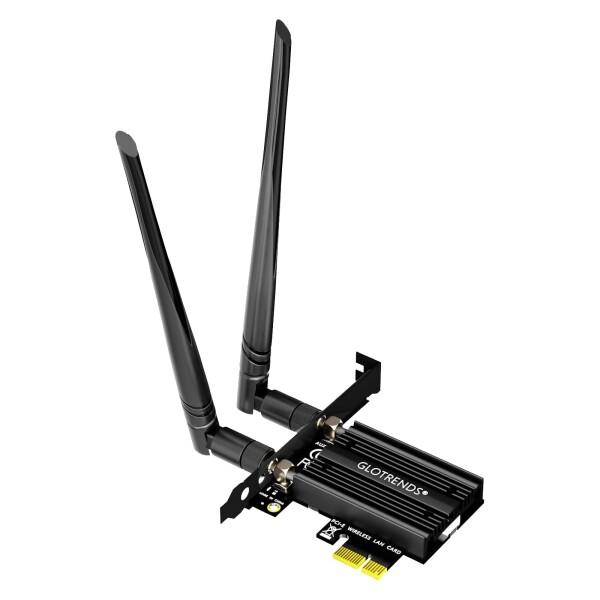 GLOTRENDS BE6500 WiFi 7 PCIe WiFiカード（デスクトップ用）AMD/I...