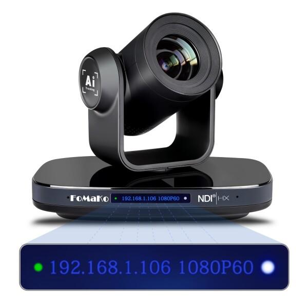 FoMaKo PTZカメラ FHD1080P60 20倍光学ズーム NDI/3G-SDI/HDMI2...