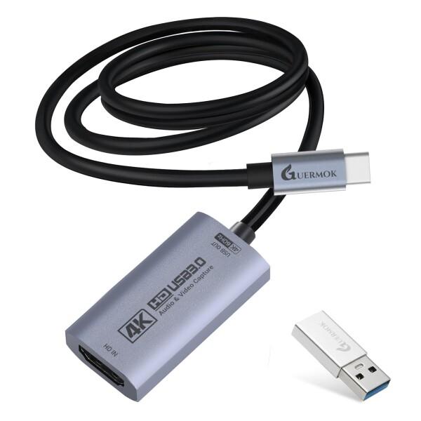 Guermok Switchキャプチャカード、4K@60FPS、2K@144FPS、3.3フィート、...